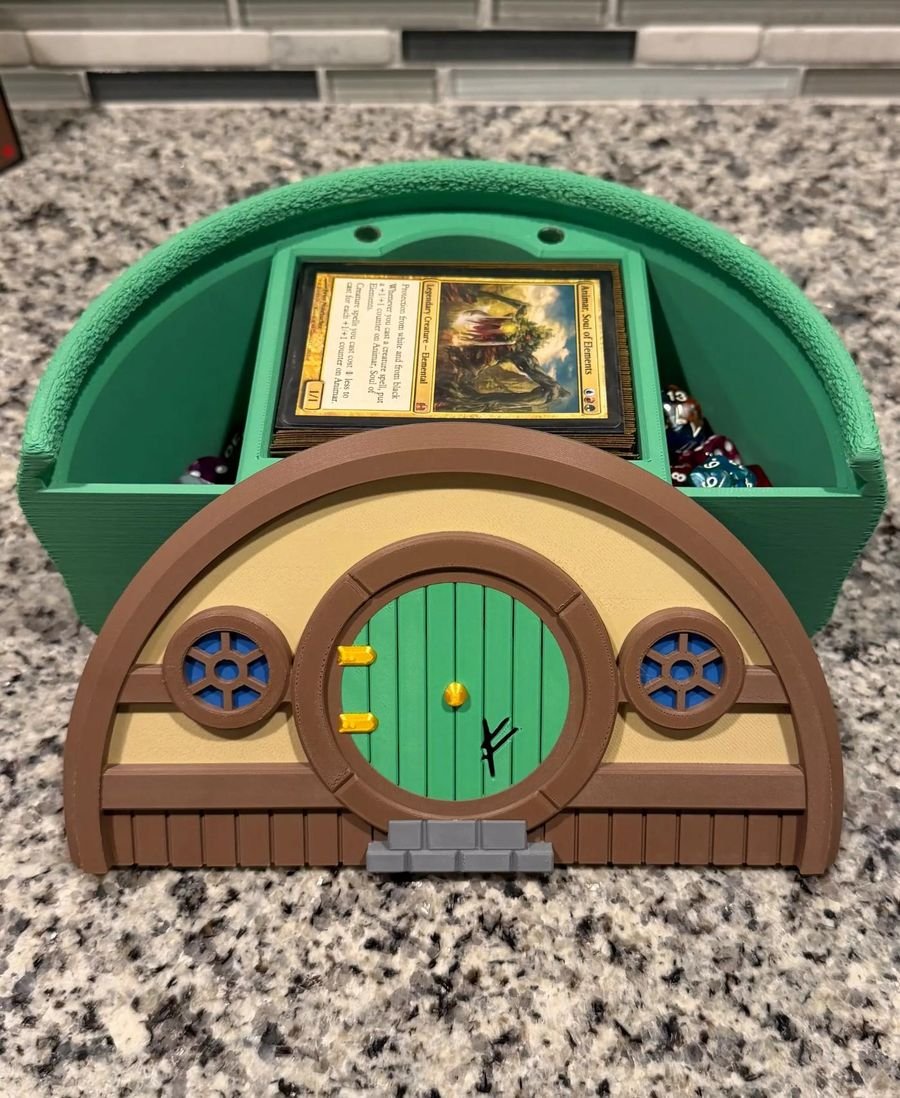 Hobbit Hole Deck Box, 3D printed by ThatCadDad